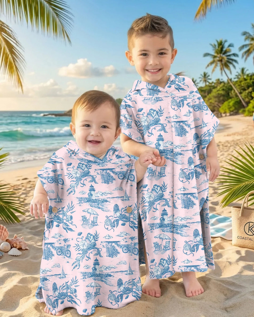 Sommer Toile Bambus Schwimm-Poncho