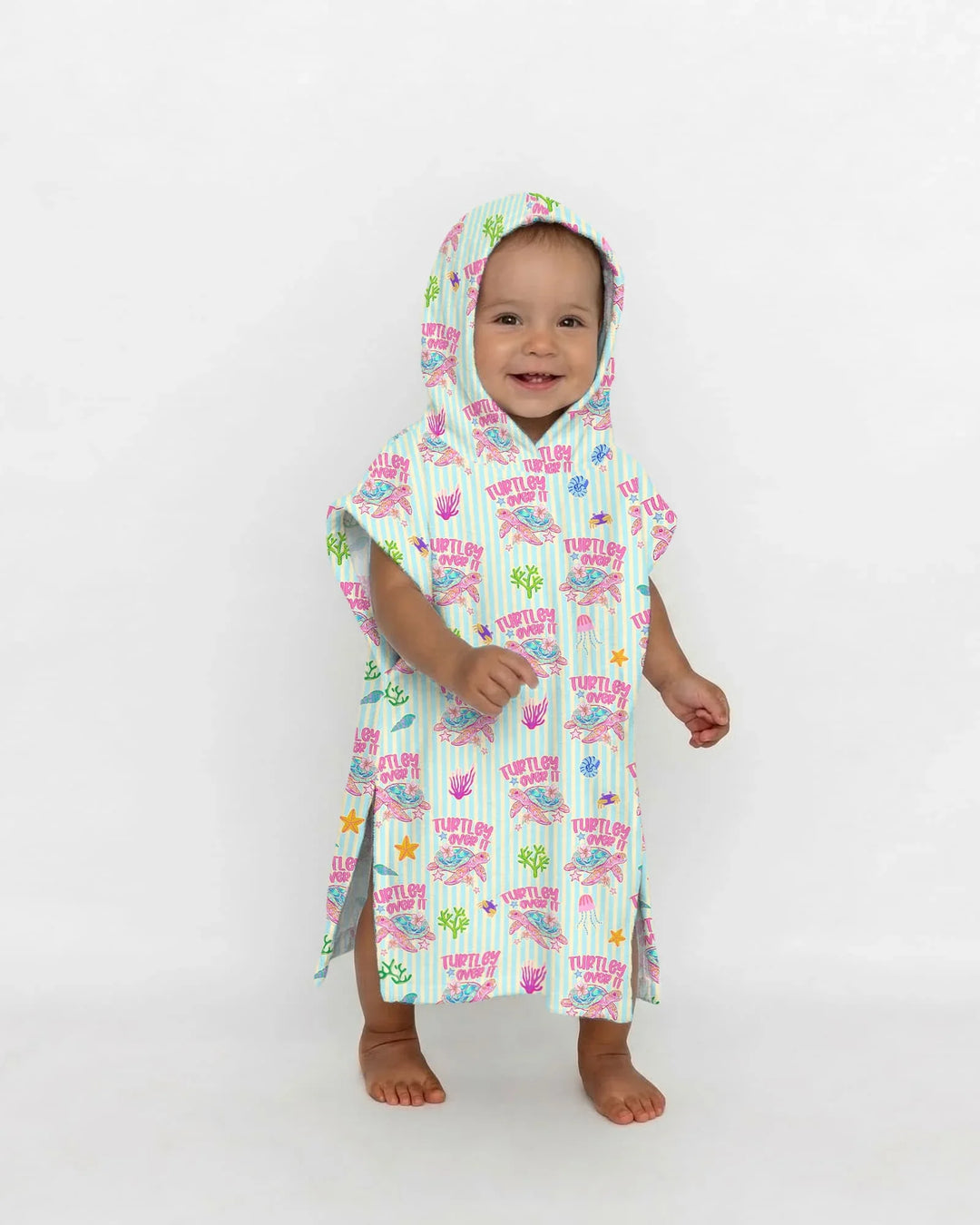 Turtley Over It Passender Bade-Poncho aus Bambus für die ganze Familie