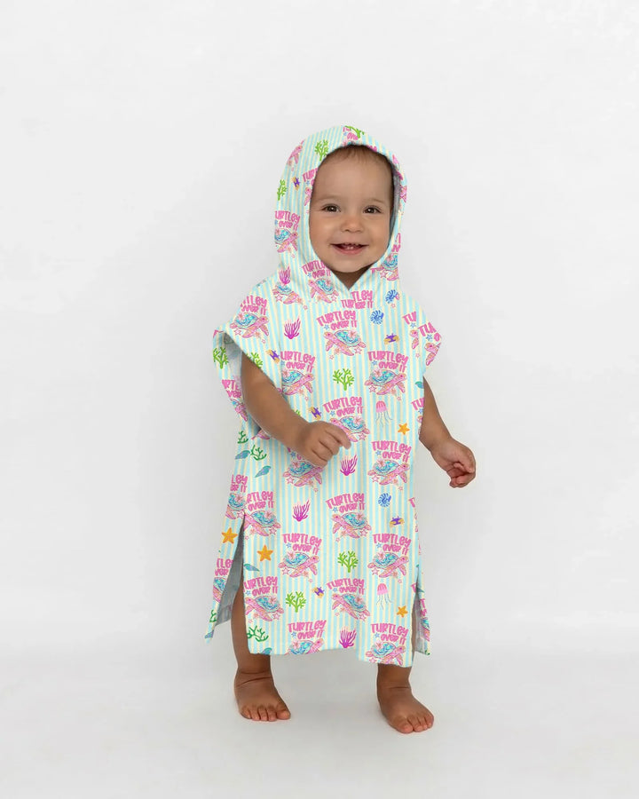 Turtley Over It Passender Bade-Poncho aus Bambus für die ganze Familie