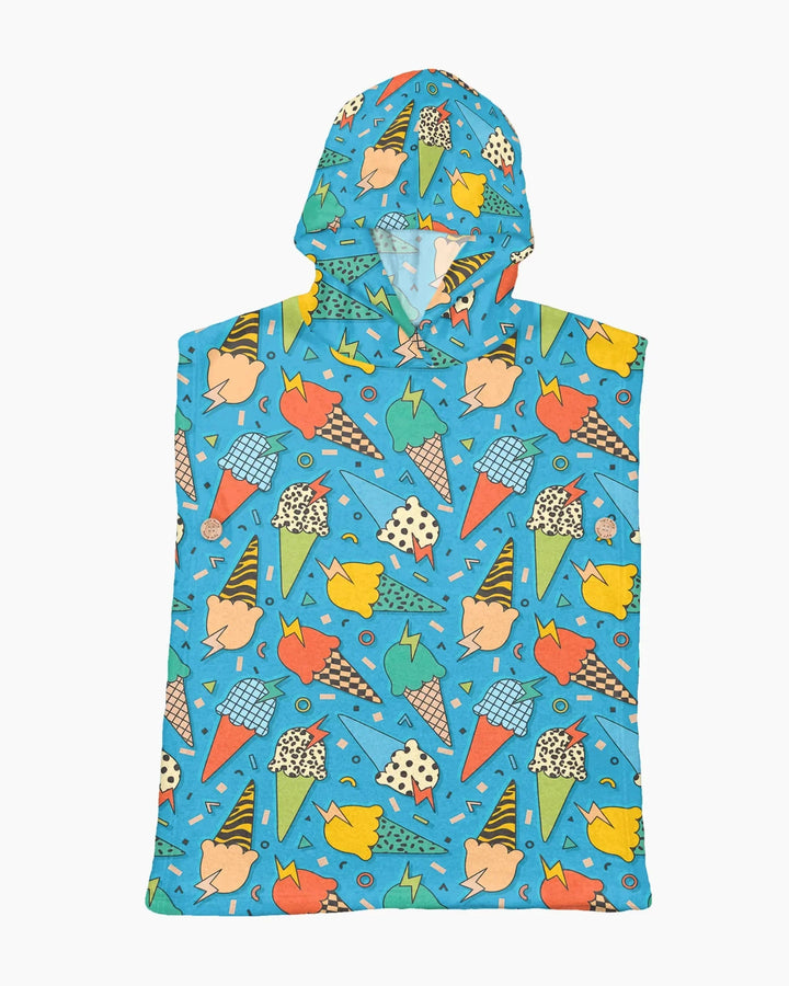 Sommer Retro Eiscreme Familie passende Bambus Schwimm-Poncho
