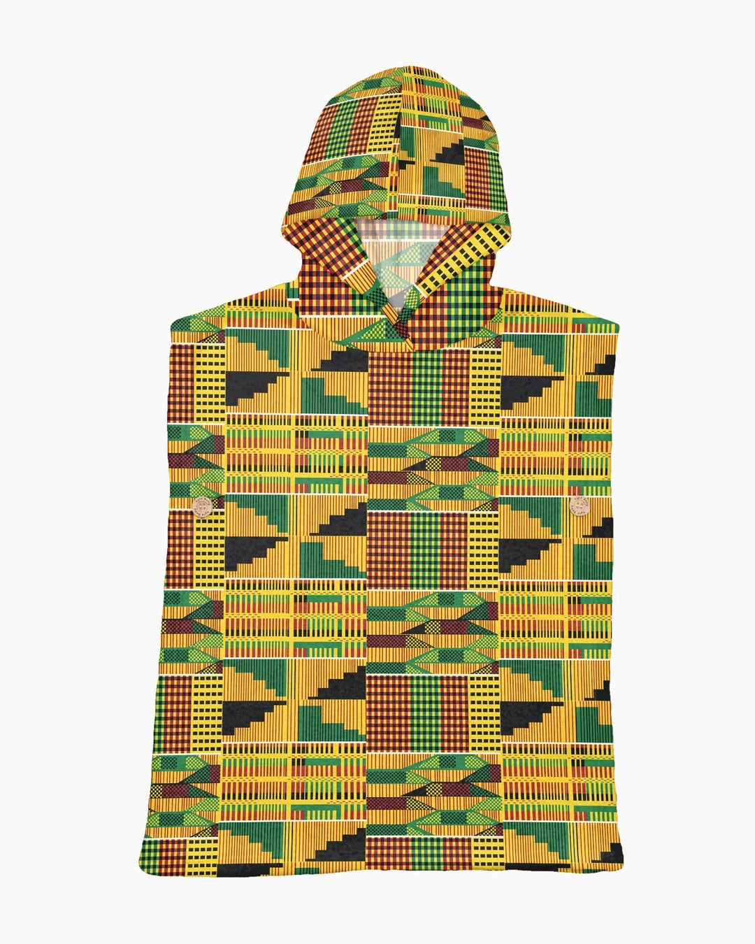 Kente Vibes Familien-Badeponcho aus Bambus