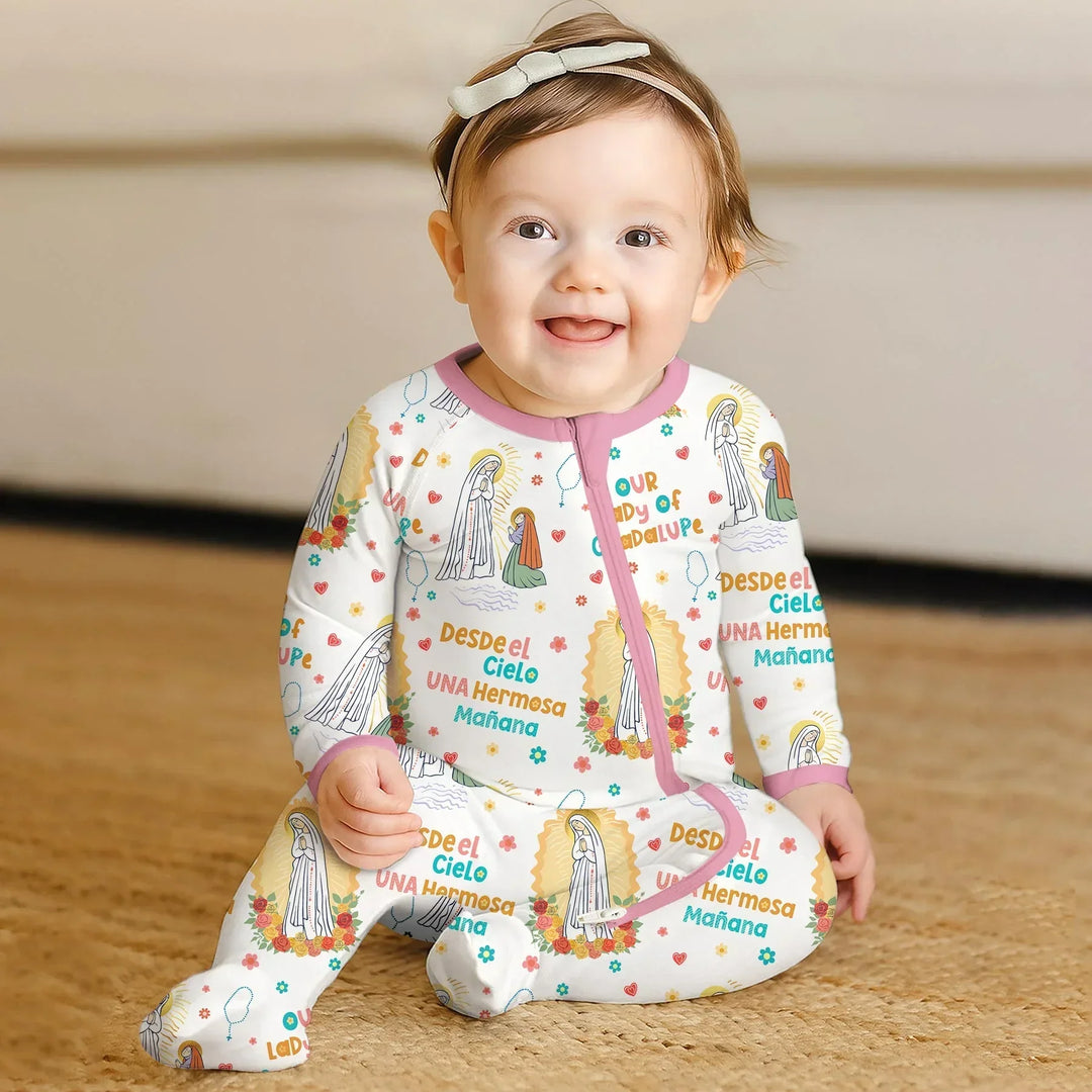 Gerippte Babykleidung mit individuellem Foto - Weich &amp; Skizzenhaft