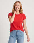 Einfarbiges Damen-T-Shirt aus Bambus