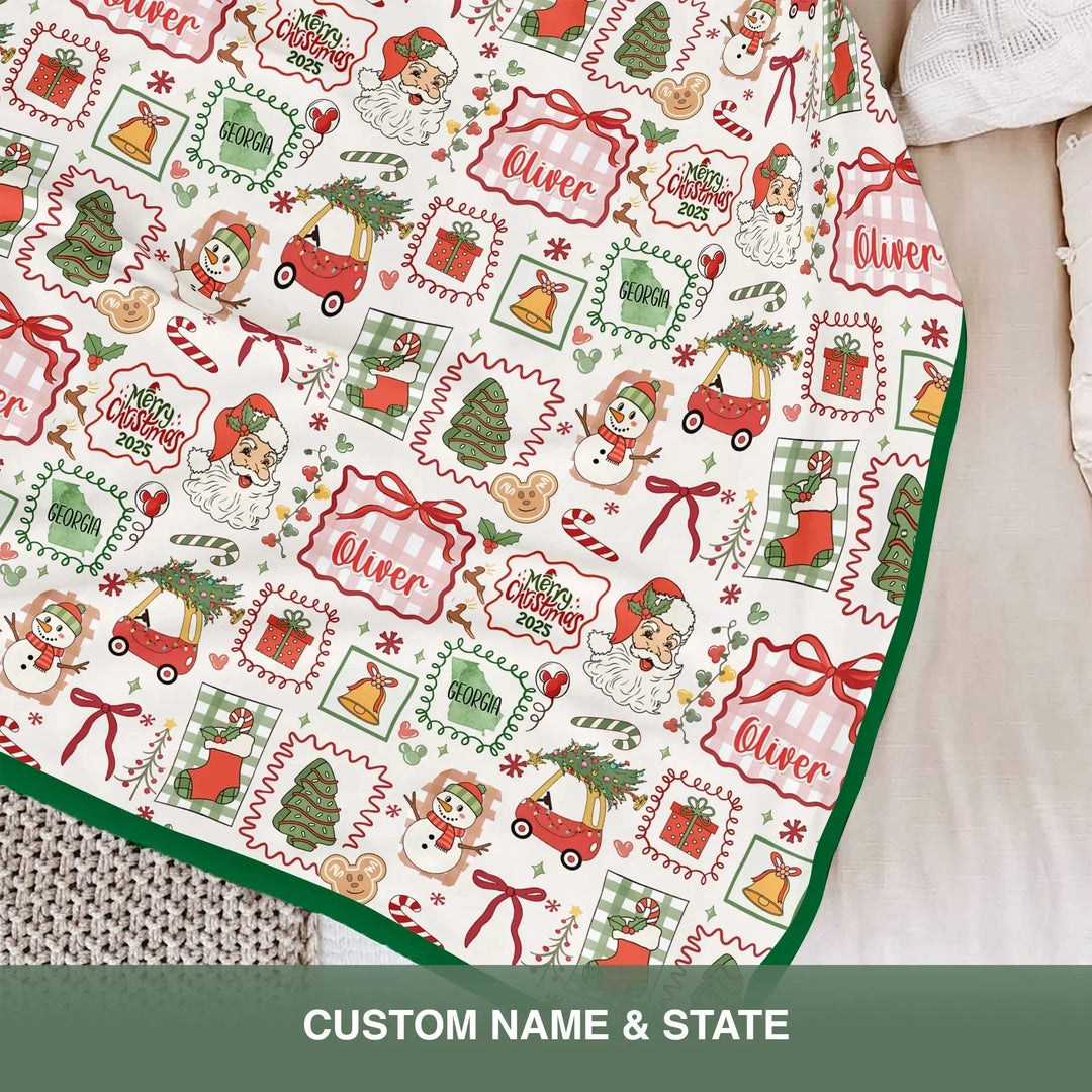 The Little Retro Dreamer Merry Christmas 2025 Toddler Blanket , The Little Retro Dreamer Merry Christmas 2025 Toddler Blanket - Default Title