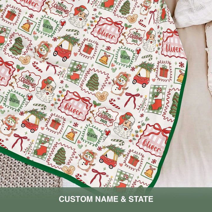 The Little Retro Dreamer Merry Christmas 2025 Toddler Blanket , The Little Retro Dreamer Merry Christmas 2025 Toddler Blanket - Default Title
