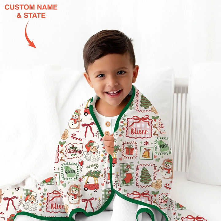 The Little Retro Dreamer Merry Christmas 2025 Toddler Blanket , The Little Retro Dreamer Merry Christmas 2025 Toddler Blanket - Default Title