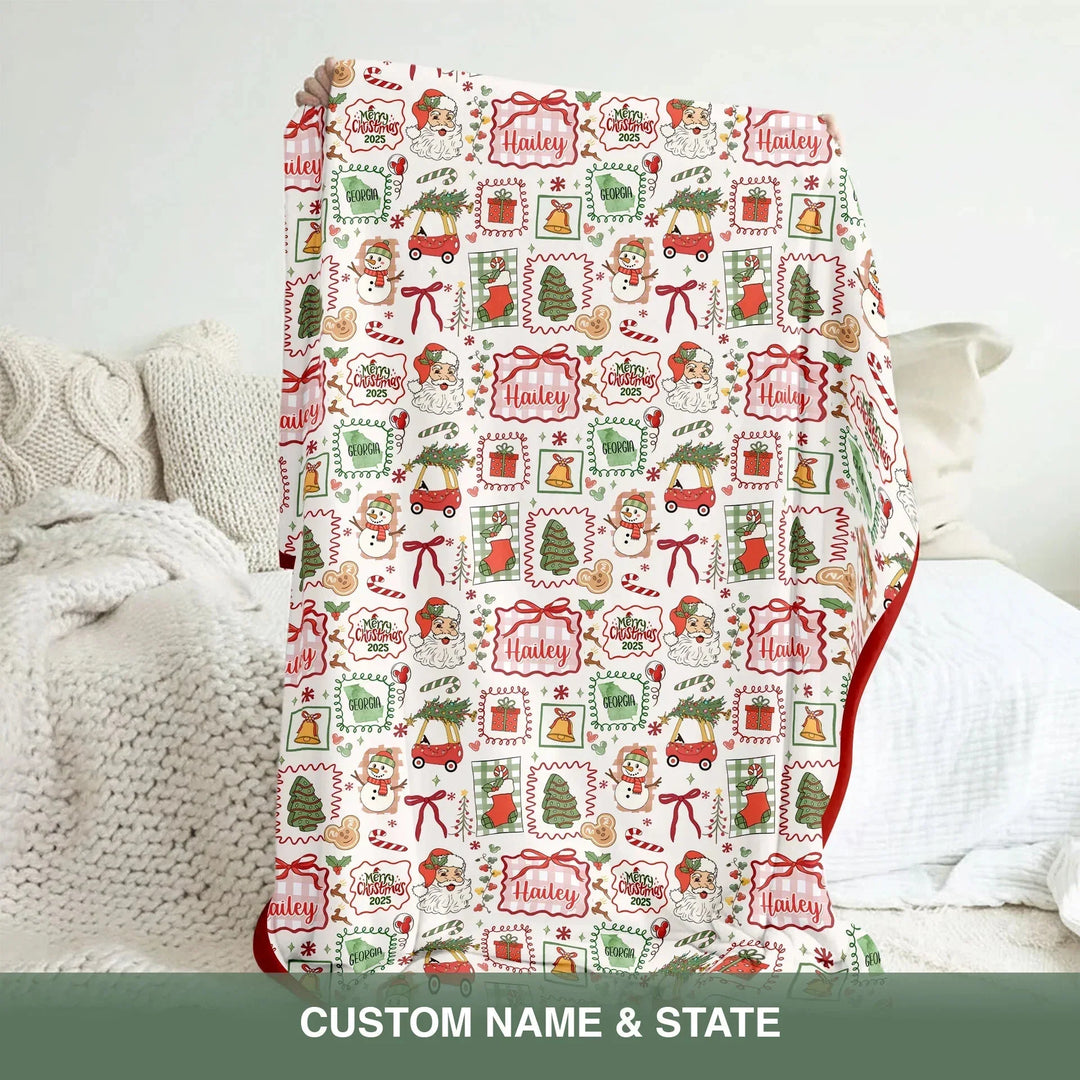 The Little Retro Dreamer Merry Christmas 2025 Toddler Blanket , The Little Retro Dreamer Merry Christmas 2025 Toddler Blanket - Default Title