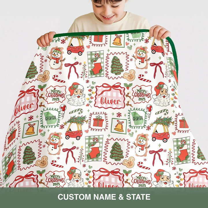 The Little Retro Dreamer Merry Christmas 2025 Toddler Blanket , The Little Retro Dreamer Merry Christmas 2025 Toddler Blanket - Default Title