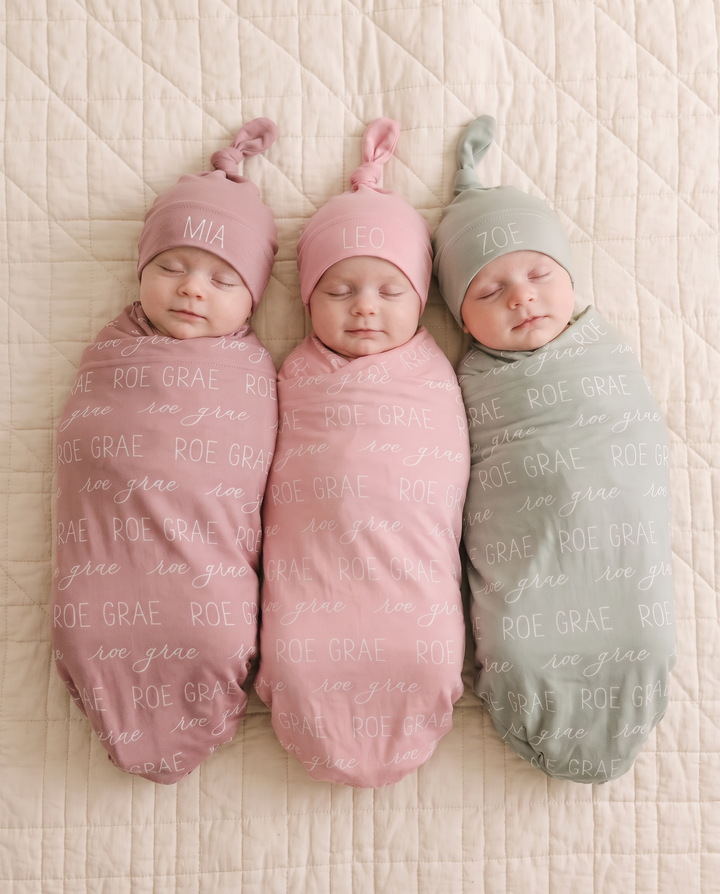 Personalized Baby Name Bamboo Swaddle Blanket