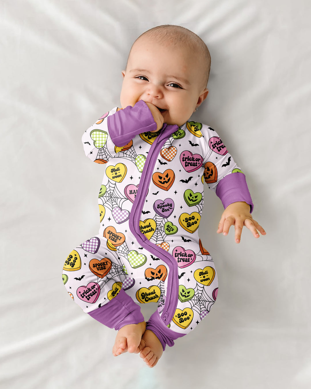 Halloween Candy Hearts Bamboo Convertible Zippy