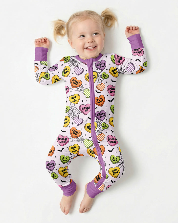 Halloween Candy Hearts Bamboo Convertible Zippy