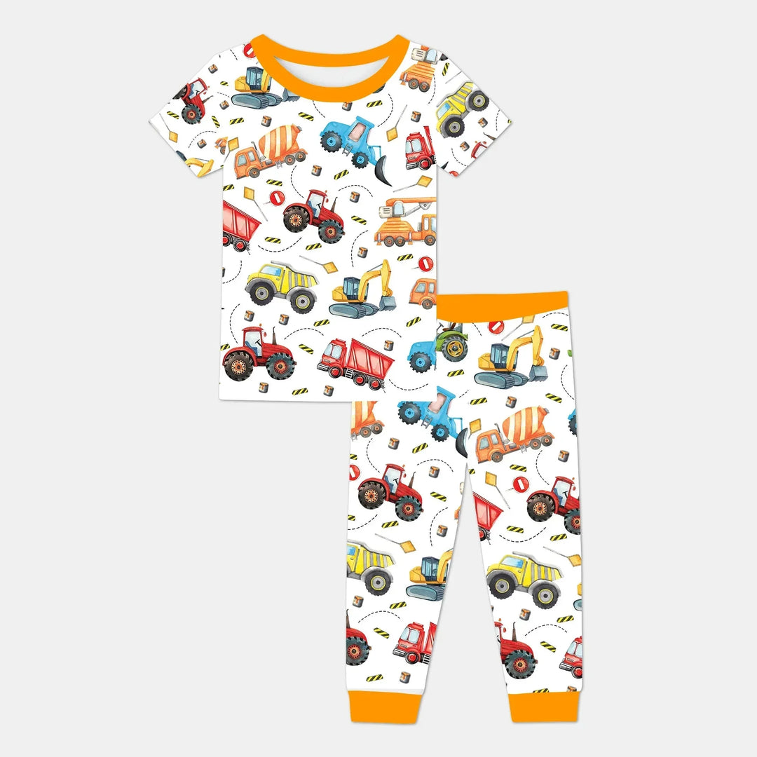 Tiny Builders Two Piece Short Sleeve Pajama Set , Tiny Builders Two Piece Short Sleeve Pajama Set - 12-18M