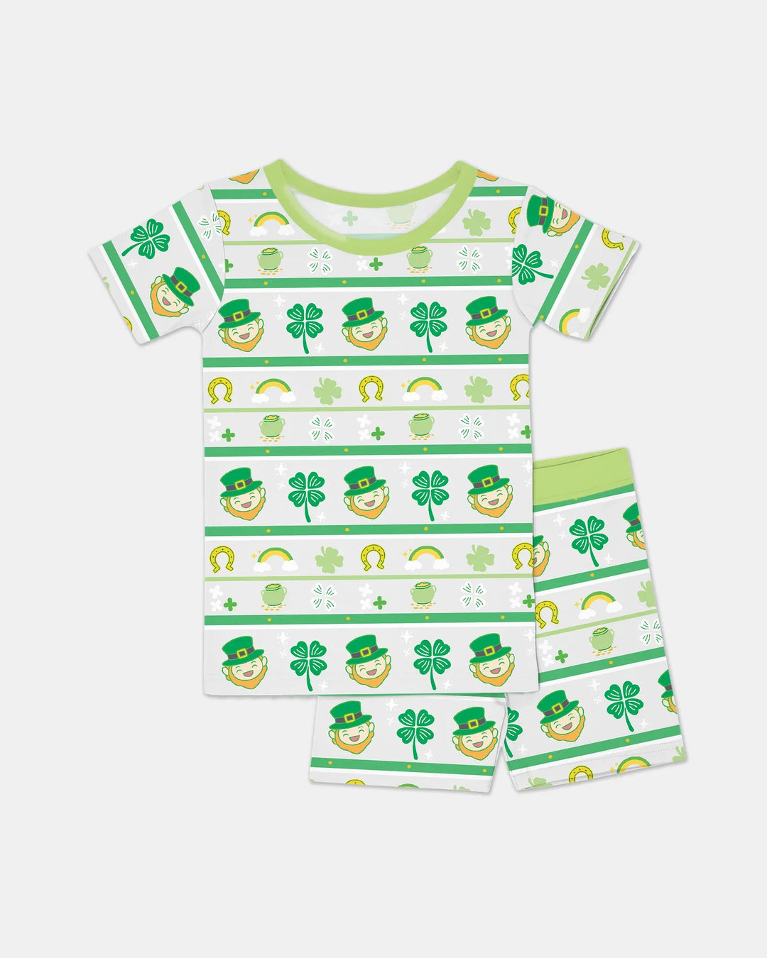 Template Zweiteiliges Pyjama-Set mit kurzen Ärmeln und Shorts