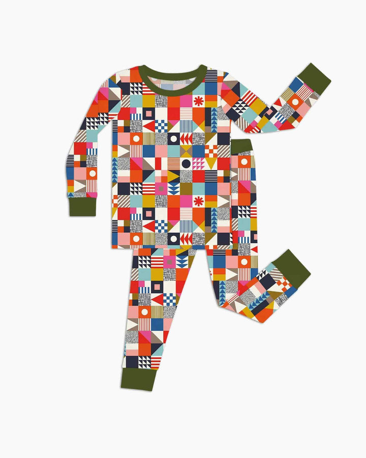 Zweiteiliges Langarm-Pyjama-Set mit Sommerfrüchten