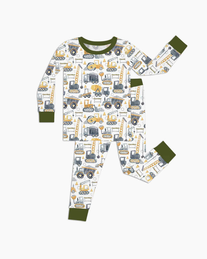 Construction Crew Bamboo Two Piece Long Sleeve Pajama Set