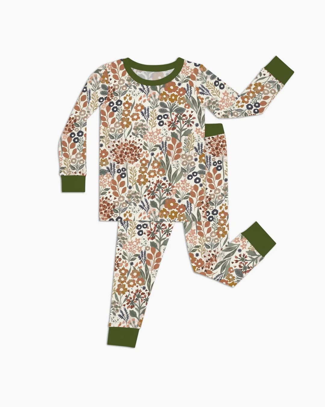 Autumn Meadow Botanicals Bamboo Two Piece Long Sleeve Pajama Set