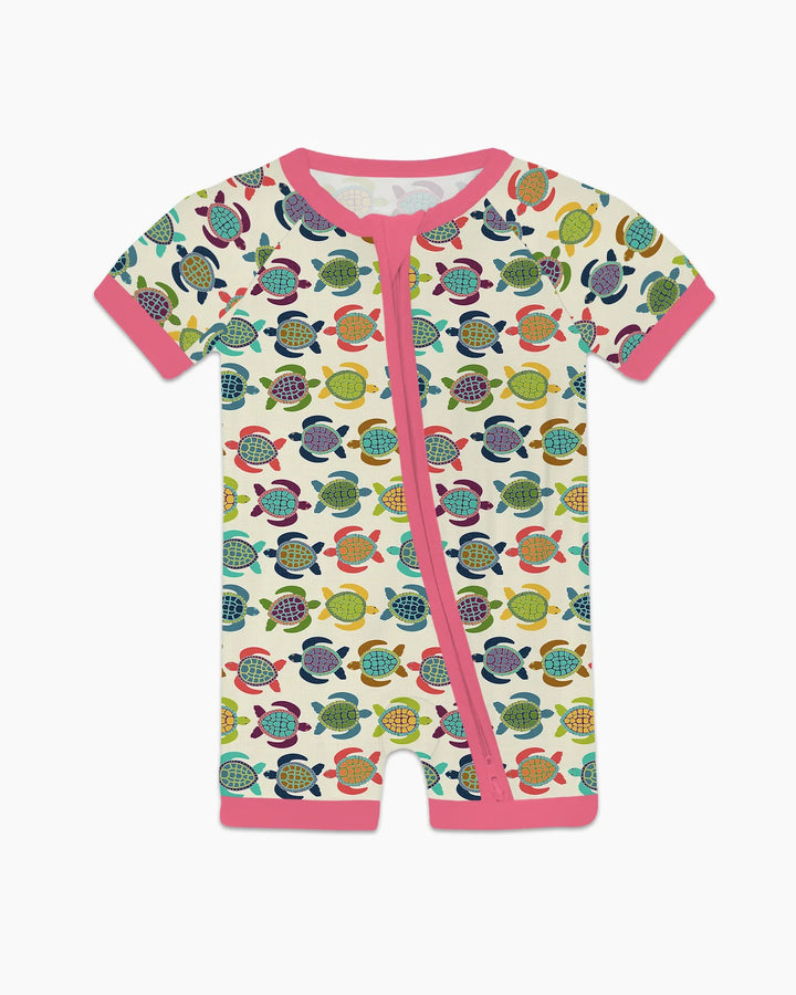 Happy Turtle Parade Bamboo Shorty Zippy