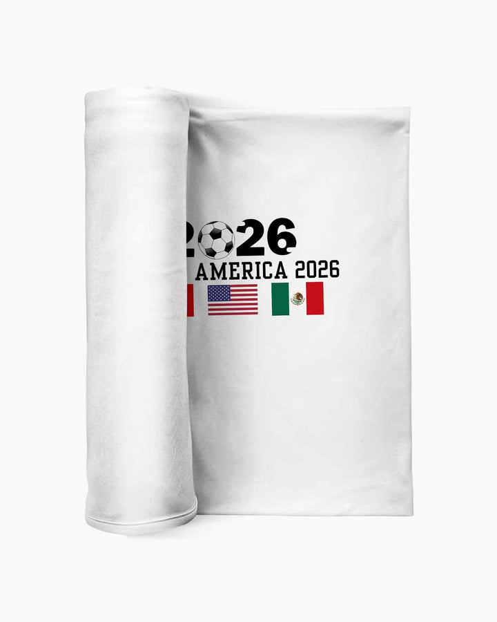 Soccer 2026 USA Canada Mexico Flags swaddle blanket