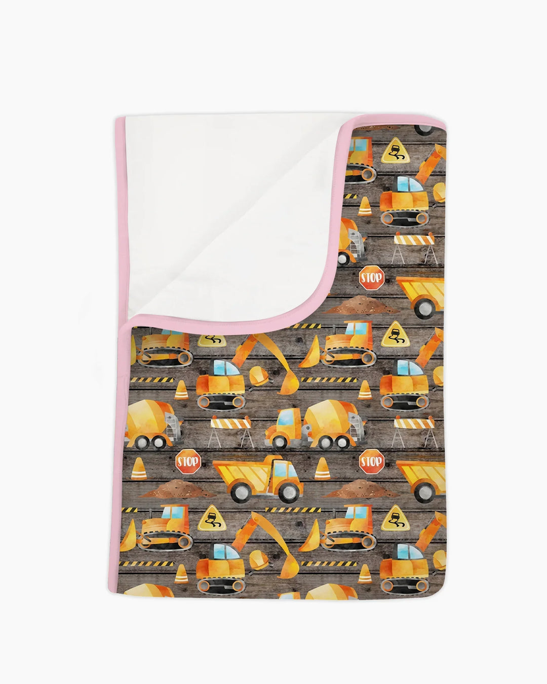 Construction Vehicles Bamboo Blanket