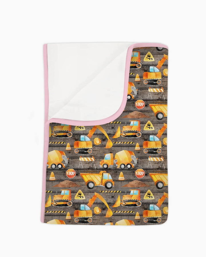 Construction Vehicles Bamboo Blanket