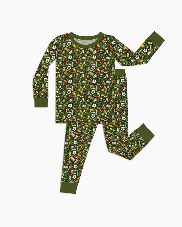 Zweiteiliges Langarm-Pyjama-Set mit Sommerfrüchten