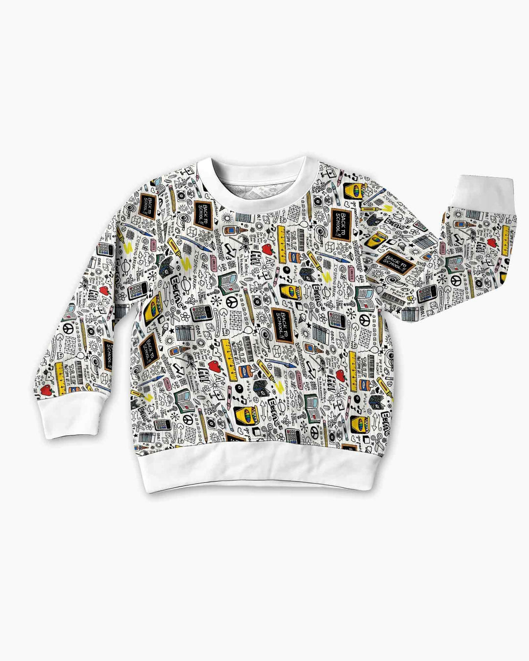 School Days Doodles Bamboo Crewneck Sweatshirt