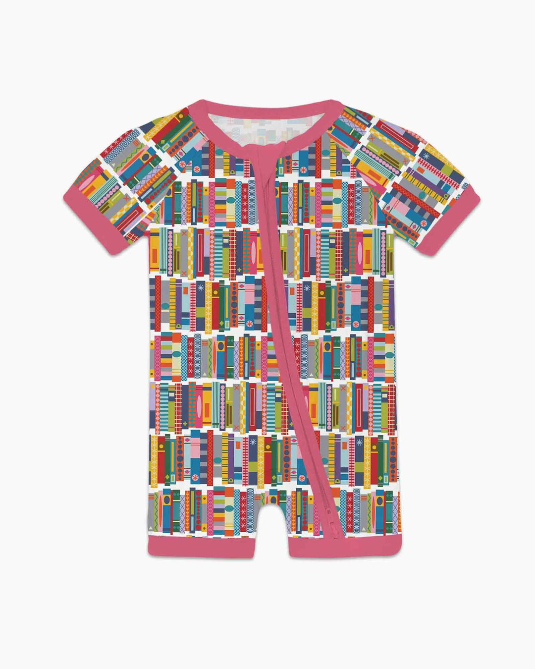 Rainbow Bookshelf Bamboo Shorty Zippy