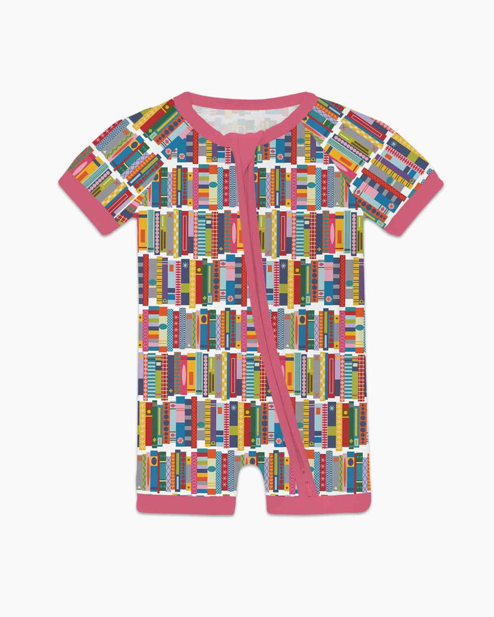 Rainbow Bookshelf Bamboo Shorty Zippy