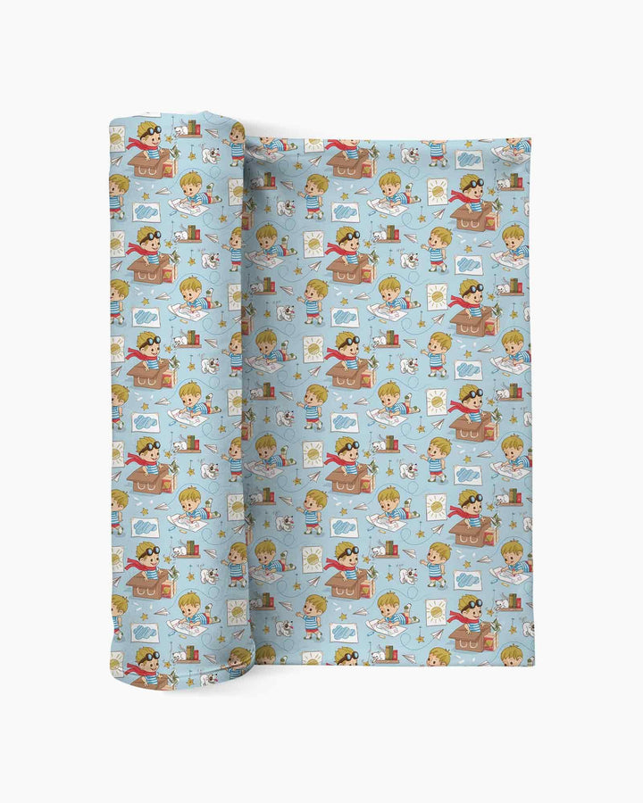 Tiny Explorer Tales swaddle blanket