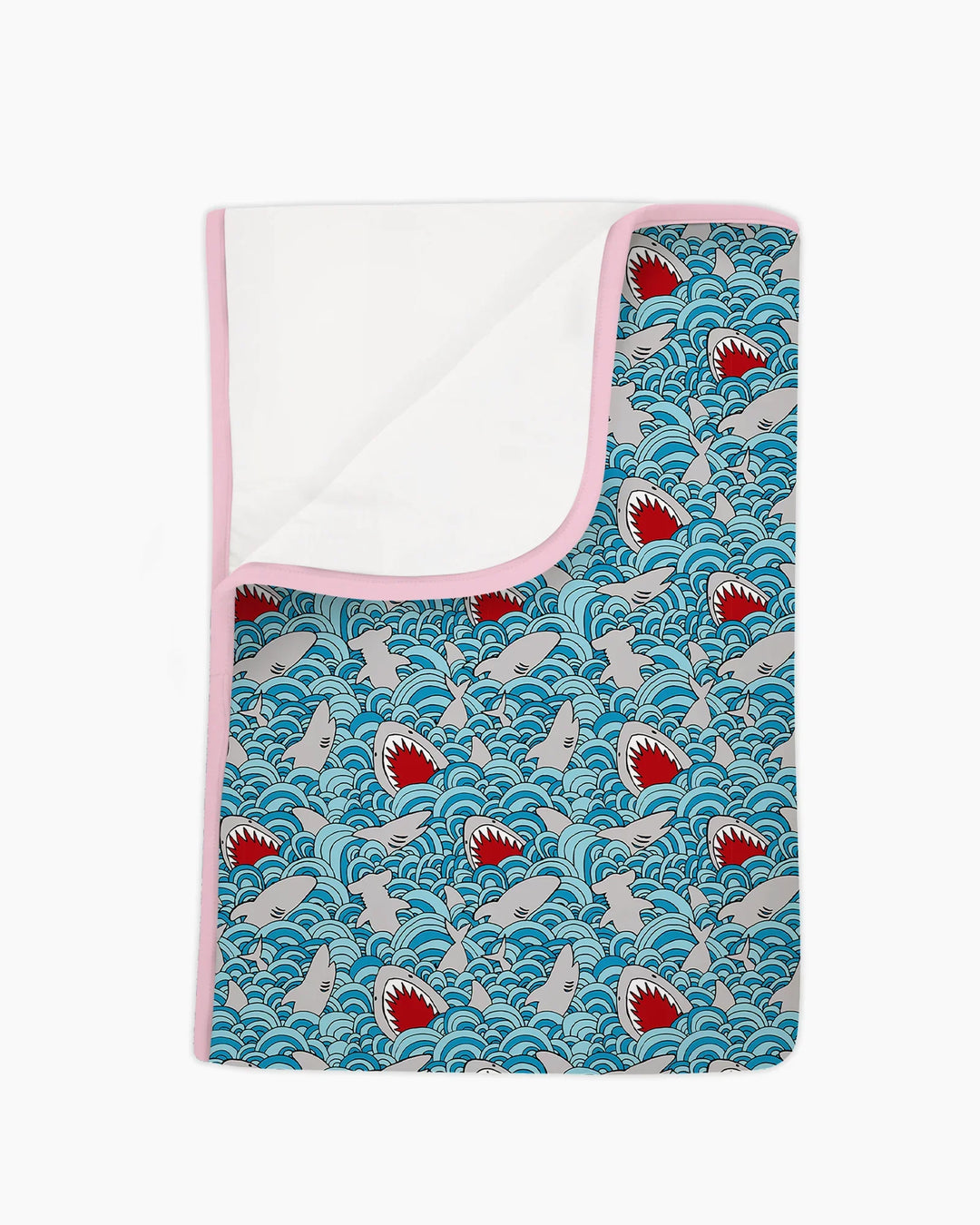Shark Wave Rush Bamboo Blanket