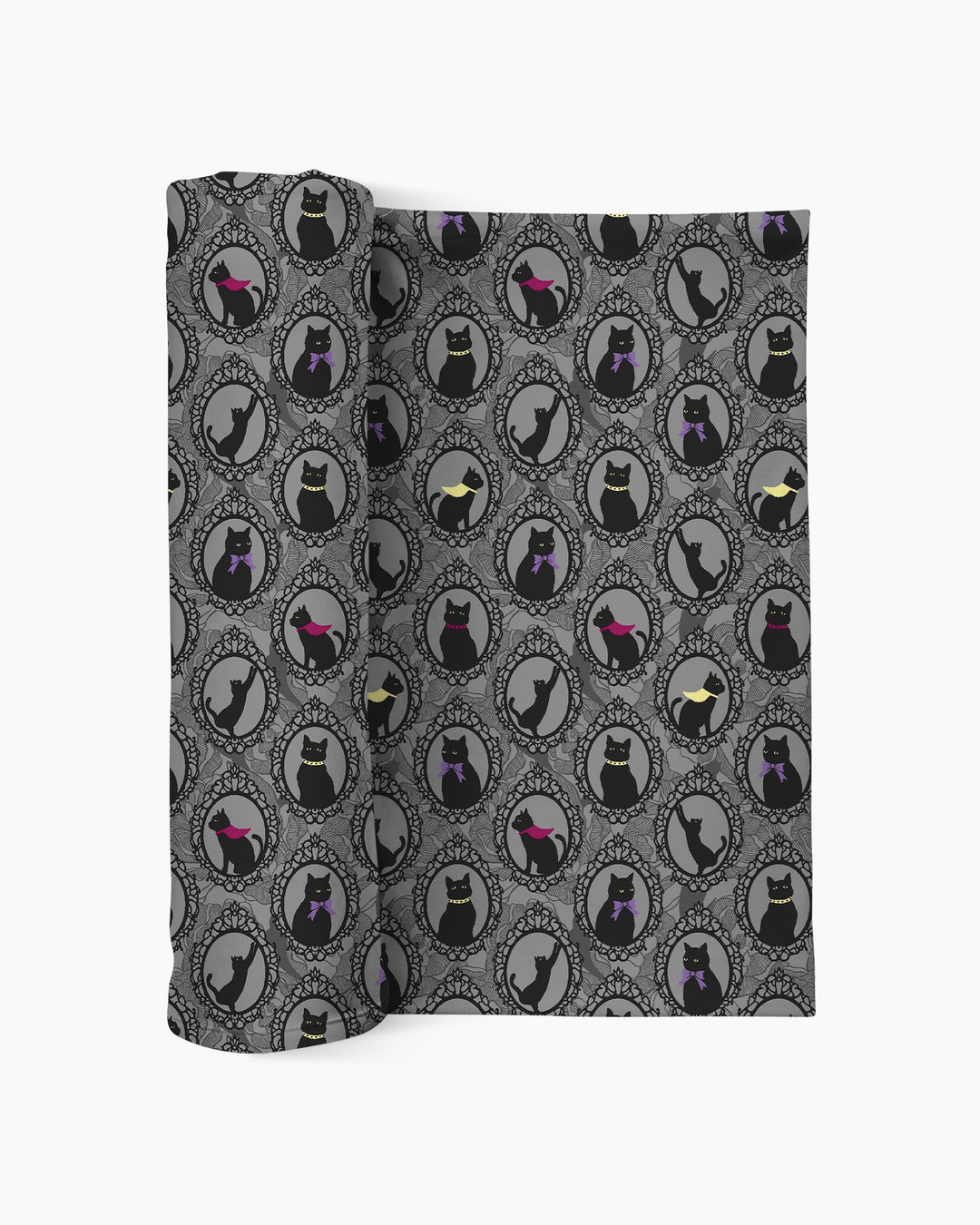 Midnight Cat Parade swaddle blanket