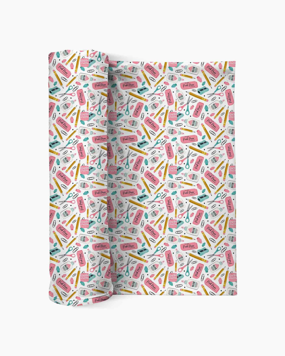 Pink Power School Supplies swaddle blanket