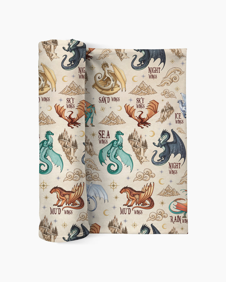 Elemental Dragons Bamboo Swaddle Blanket
