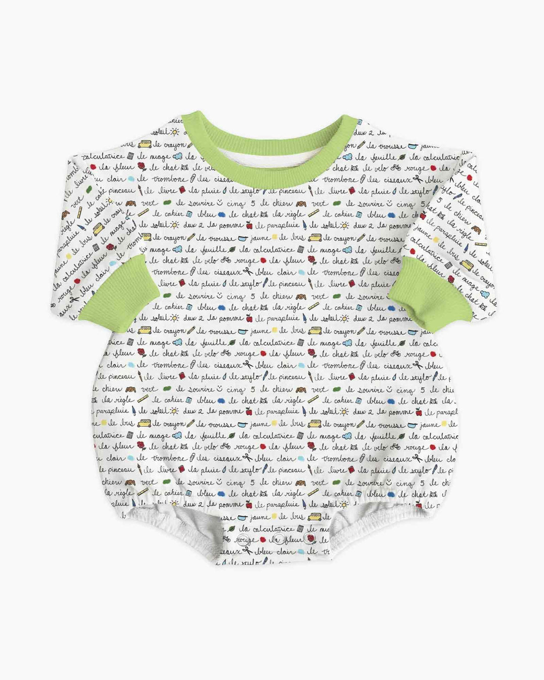 French Classroom Notes Bamboo Bubble Romper