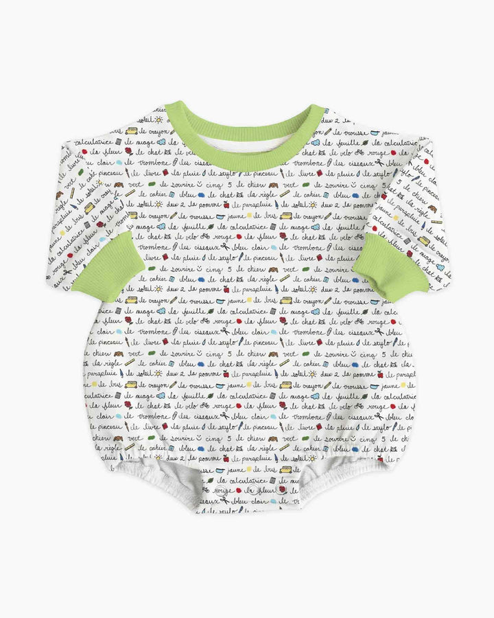 French Classroom Notes Bamboo Bubble Romper