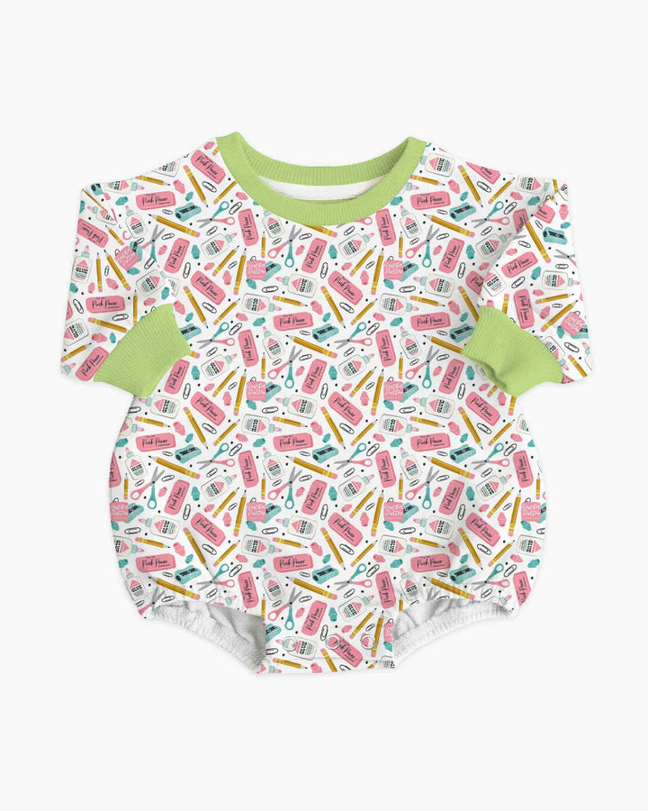 Pink Power School Supplies Bamboo Bubble Romper