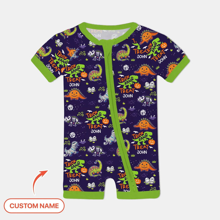 Trick Rawr Treat Custom Name Shorty Zippy , Trick Rawr Treat Custom Name Shorty Zippy - 0-3M