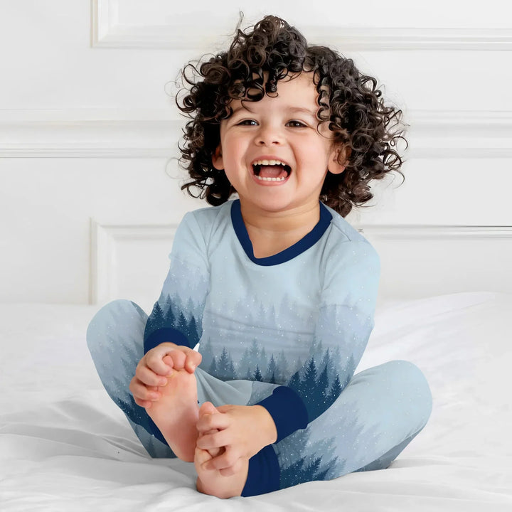 Winter Forest Two Piece Long Sleeve Pajama Set , Winter Forest Two Piece Long Sleeve Pajama Set - 12-18M