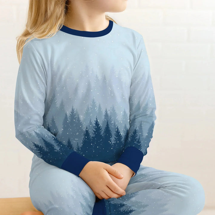 Winter Forest Two Piece Long Sleeve Pajama Set , Winter Forest Two Piece Long Sleeve Pajama Set - 12-18M
