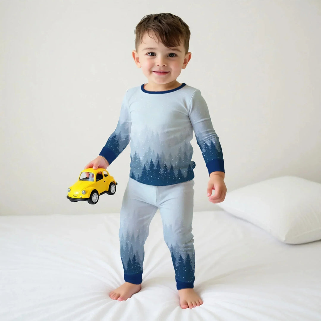 Winter Forest Two Piece Long Sleeve Pajama Set , Winter Forest Two Piece Long Sleeve Pajama Set - 12-18M