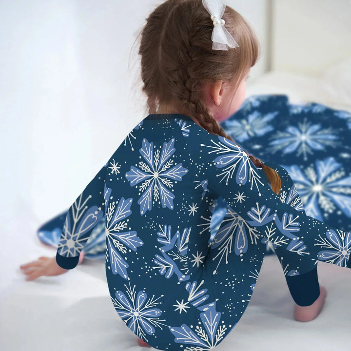 Winter Snowflakes Convertible Zippy , Winter Snowflakes Convertible Zippy - 0-3M