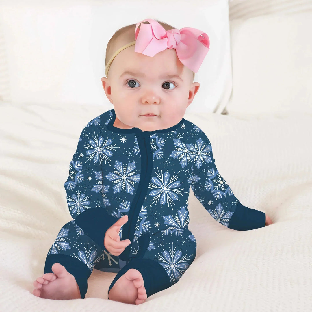 Winter Snowflakes Convertible Zippy , Winter Snowflakes Convertible Zippy - 0-3M