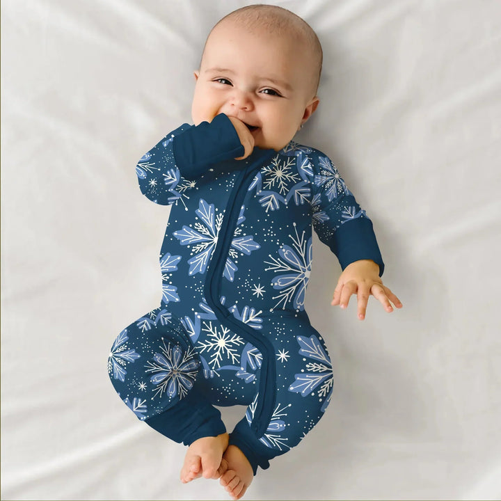 Winter Snowflakes Convertible Zippy , Winter Snowflakes Convertible Zippy - 0-3M
