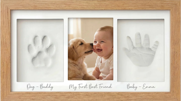 Baby Hand- & Fußabdruck Erinnerungsrahmen Duo