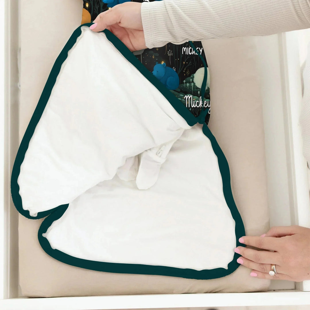 Woodland Whimsy Custom Name Sleep Bag , Woodland Whimsy Custom Name Sleep Bag - XS / 0.5 TOG