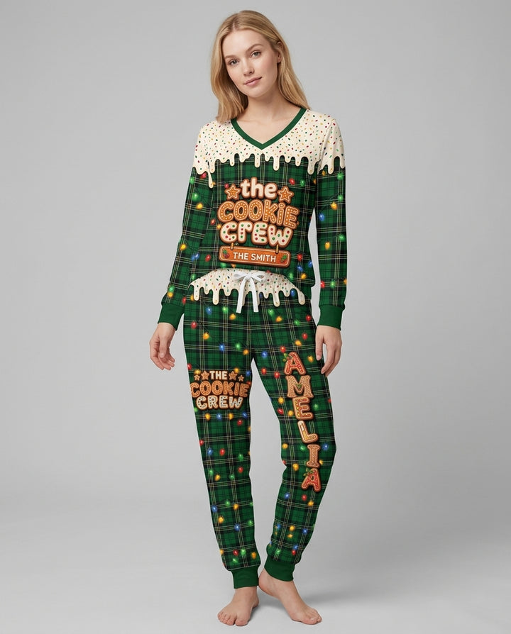 The Cookie Crew Custom Name Bamboo Women Pajama Set