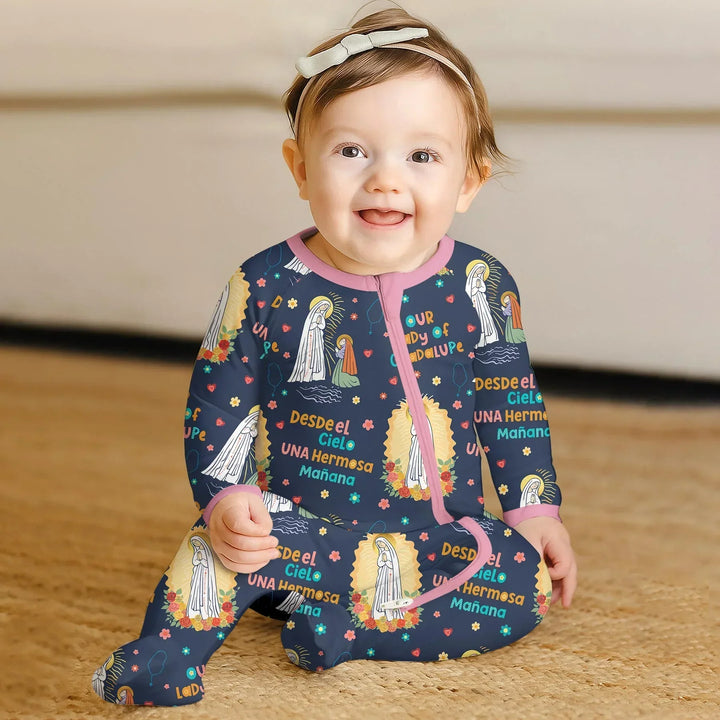 Gerippte Babykleidung mit individuellem Foto - Weich &amp; Skizzenhaft