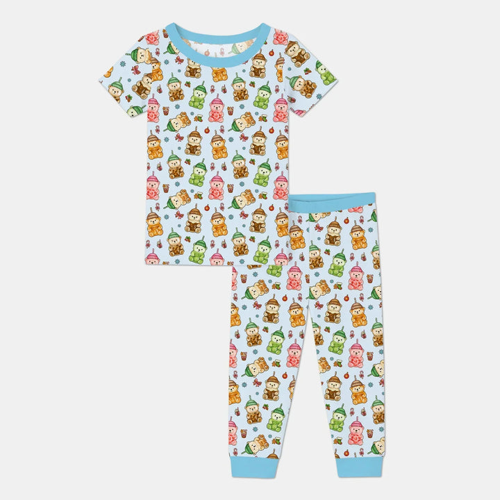 Zweiteiliges, kurzärmliges Pyjama-Set mit Marienkäfern