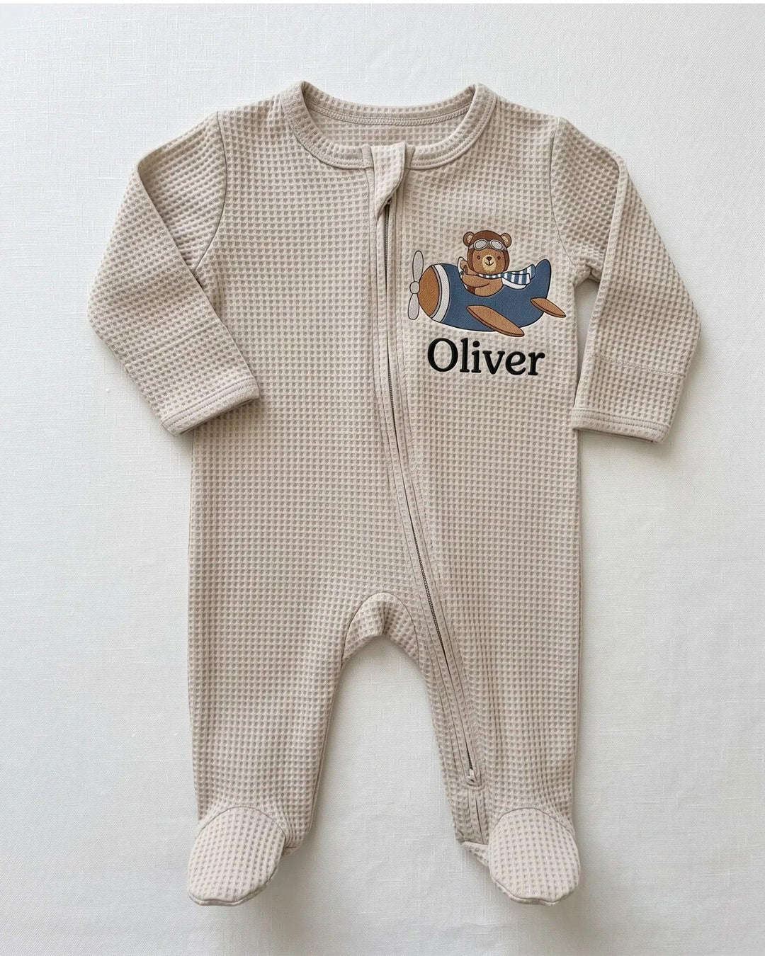 Gerippte Babykleidung mit individuellem Foto - Weich &amp; Skizzenhaft