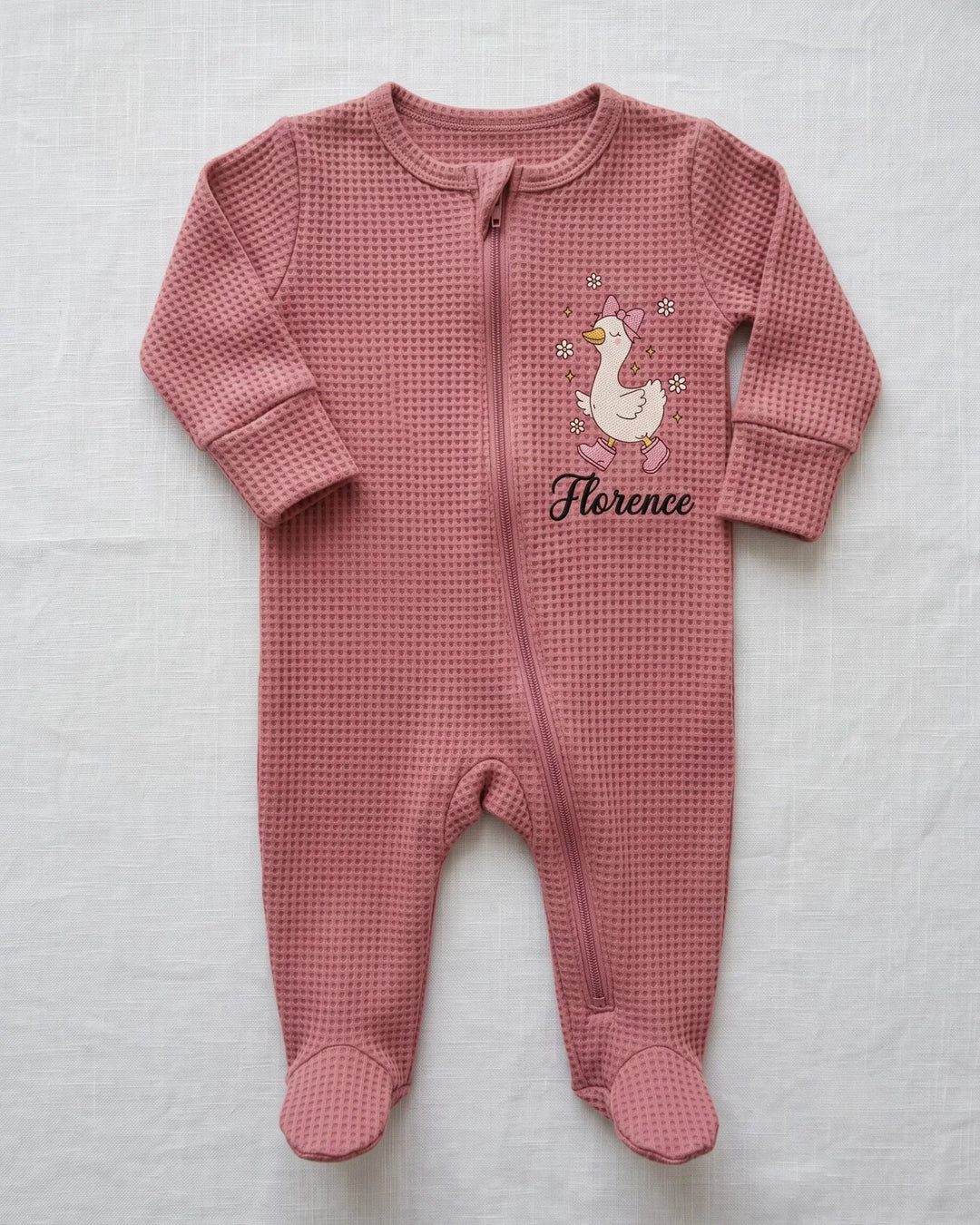 Gerippte Babykleidung mit individuellem Foto - Weich &amp; Skizzenhaft